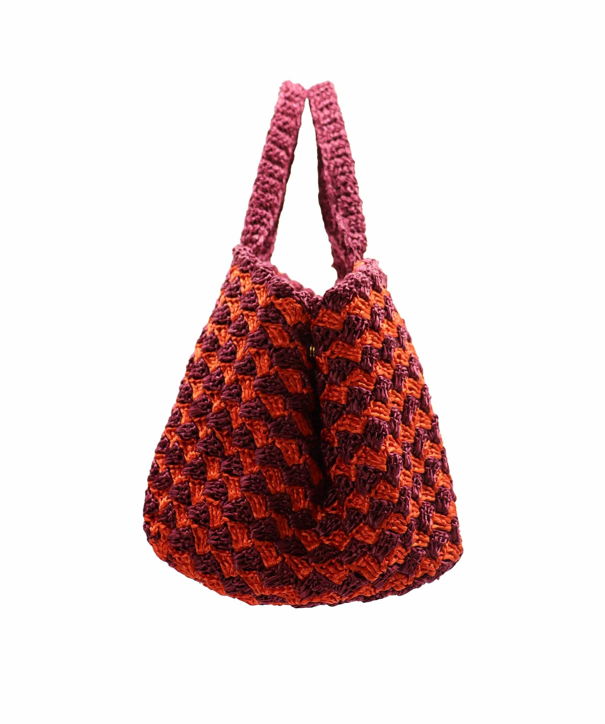 Prada Prada Raffia Big Tote Bag Orange DXBS4263