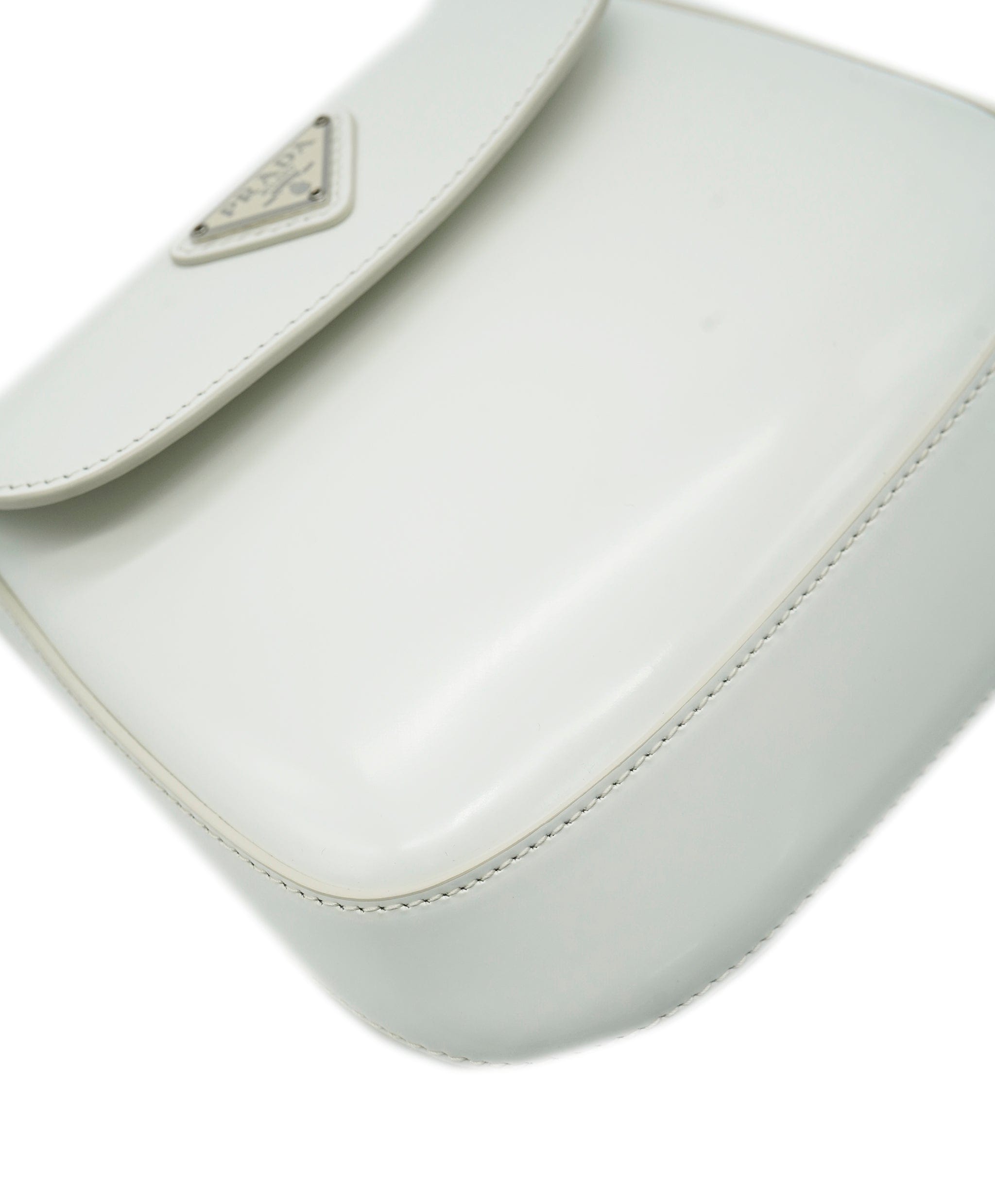 Prada Prada White Brushed Leather Mini Cleo ABC0725