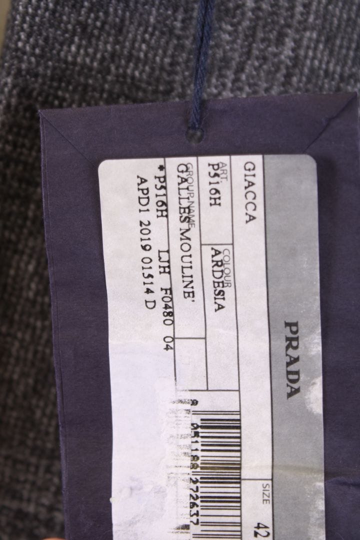 Prada Prada Check Blazer Grey 42