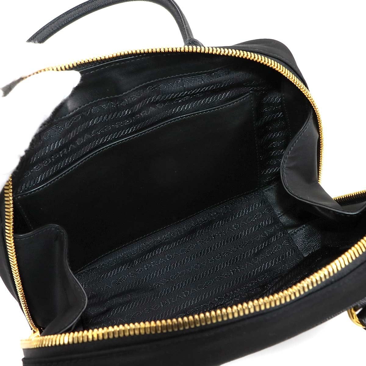 PRADA PRADA Re-Edition 1978 Two Handle Hand shoulder Bag Nylon Leather Black 90294422