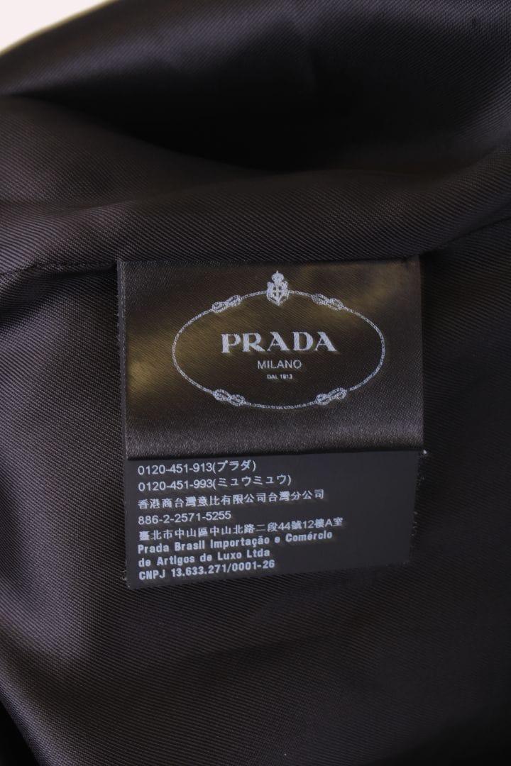 Prada Prada Leather Coat Black M