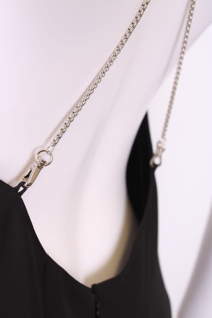 Prada Prada Chain Strap Slip Dress Black S