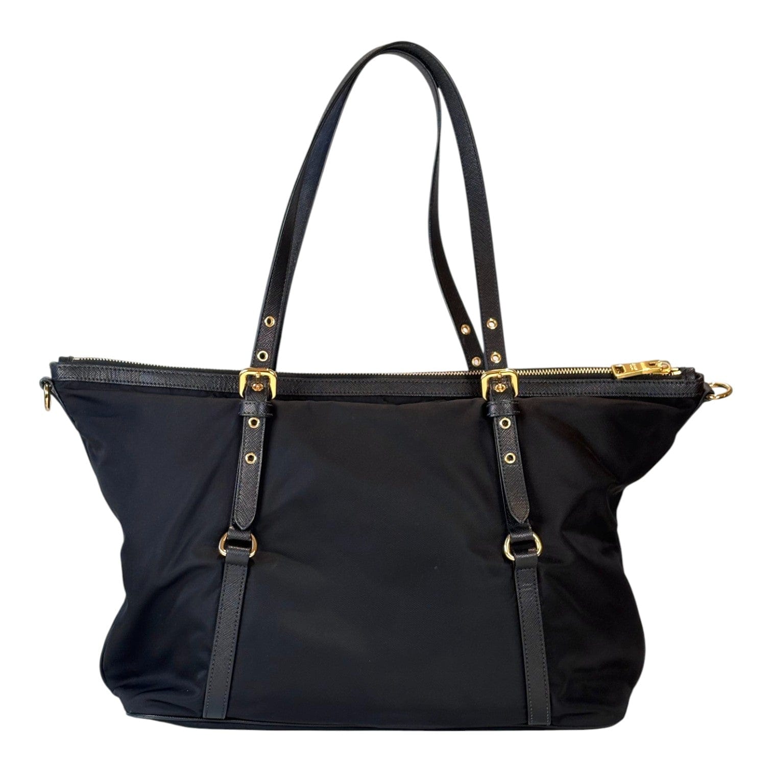 Prada Prada Black Nylon Tote Bag with Strap