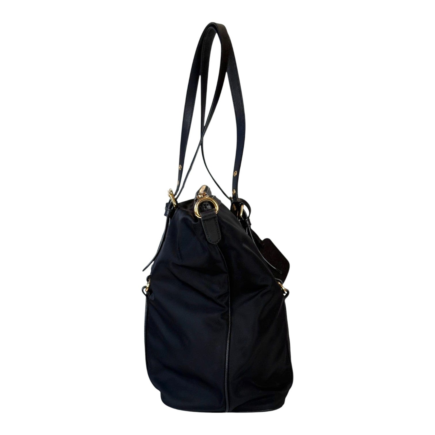 Prada Prada Black Nylon Tote Bag with Strap