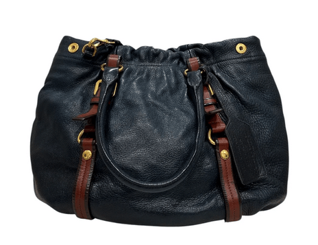 Prada Prada Cervo Antik Navy Tote Bag