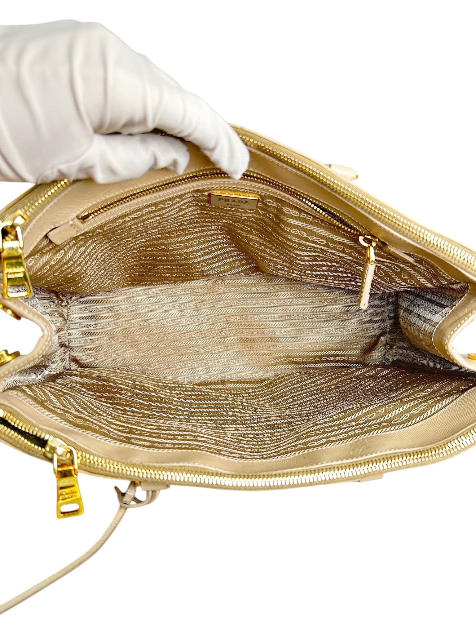 Prada Prada Large Nude Saffiano Bag