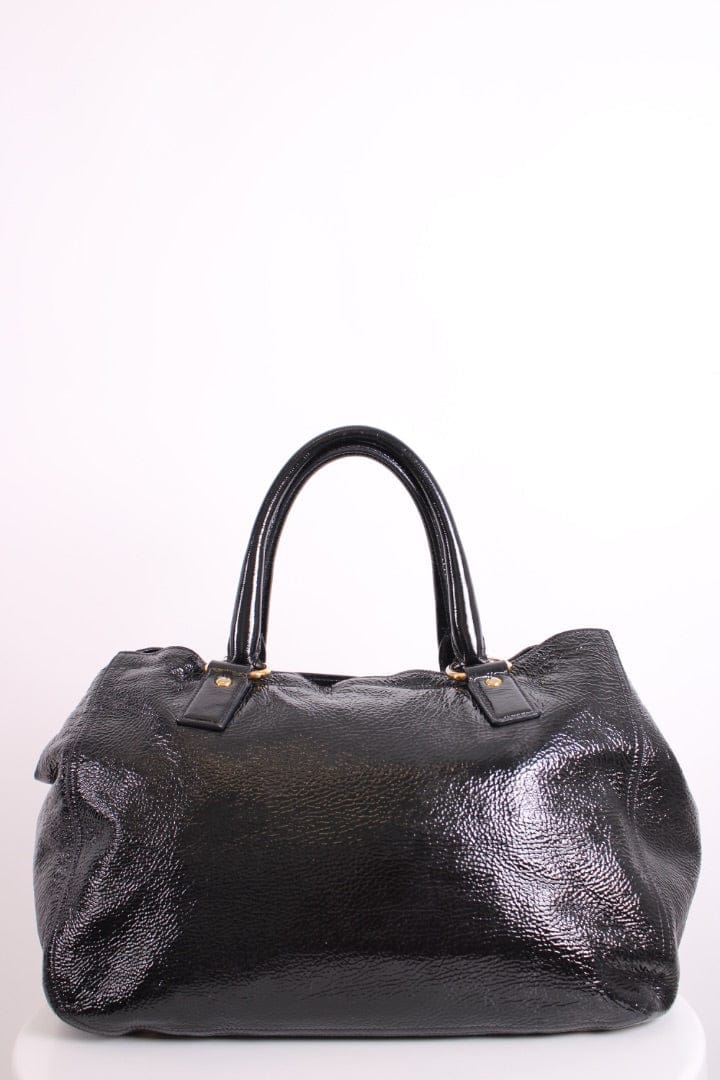 Prada Prada Medium Bauletto Bag Patent Black Medium