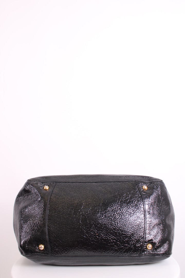 Prada Prada Medium Bauletto Bag Patent Black Medium