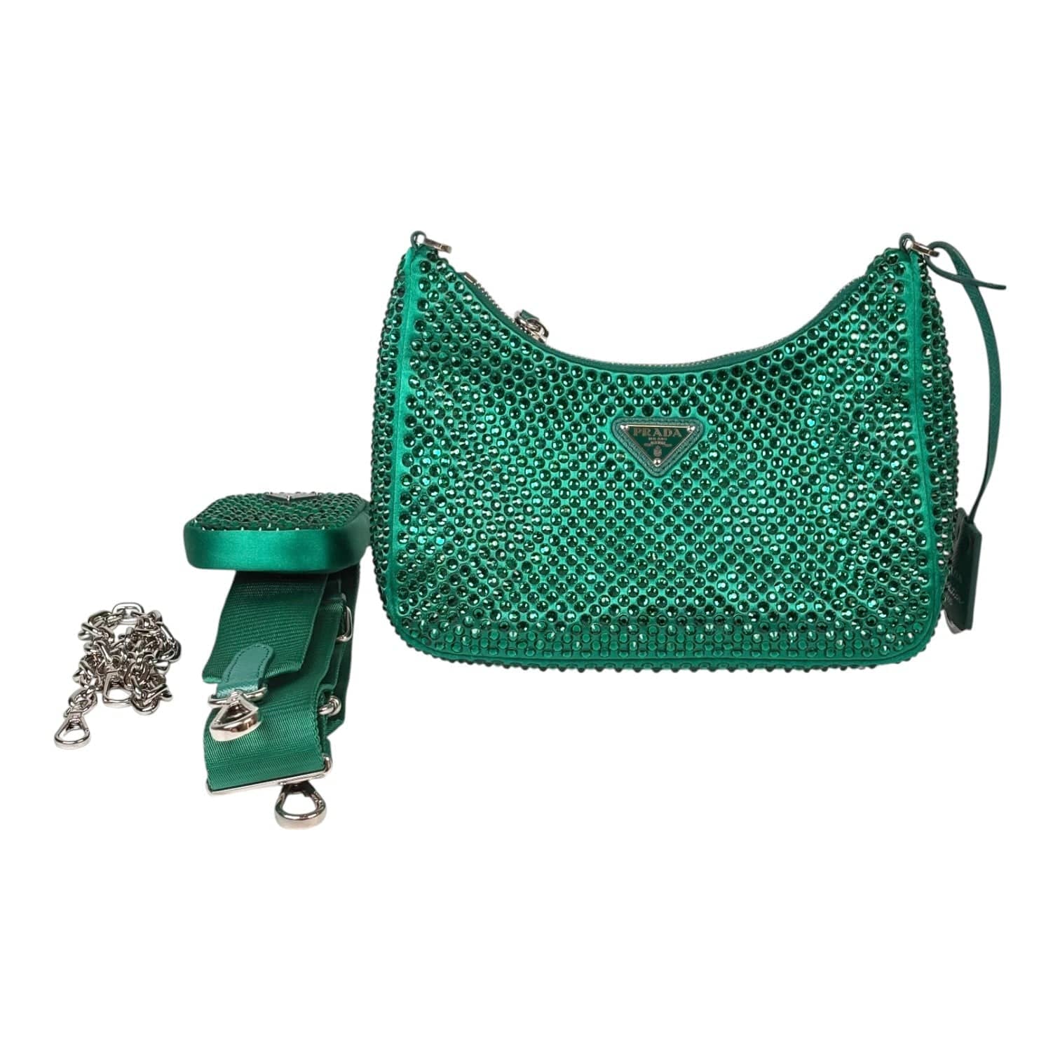 Prada Prada Re-edition Crystal Bag Green