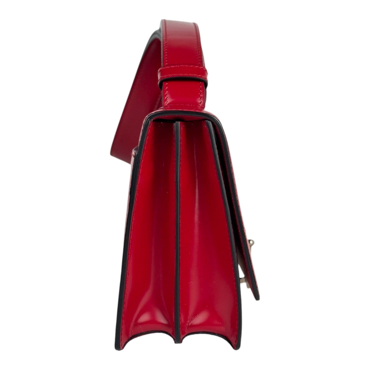 Prada Prada Red Pattina Shoulder Bag