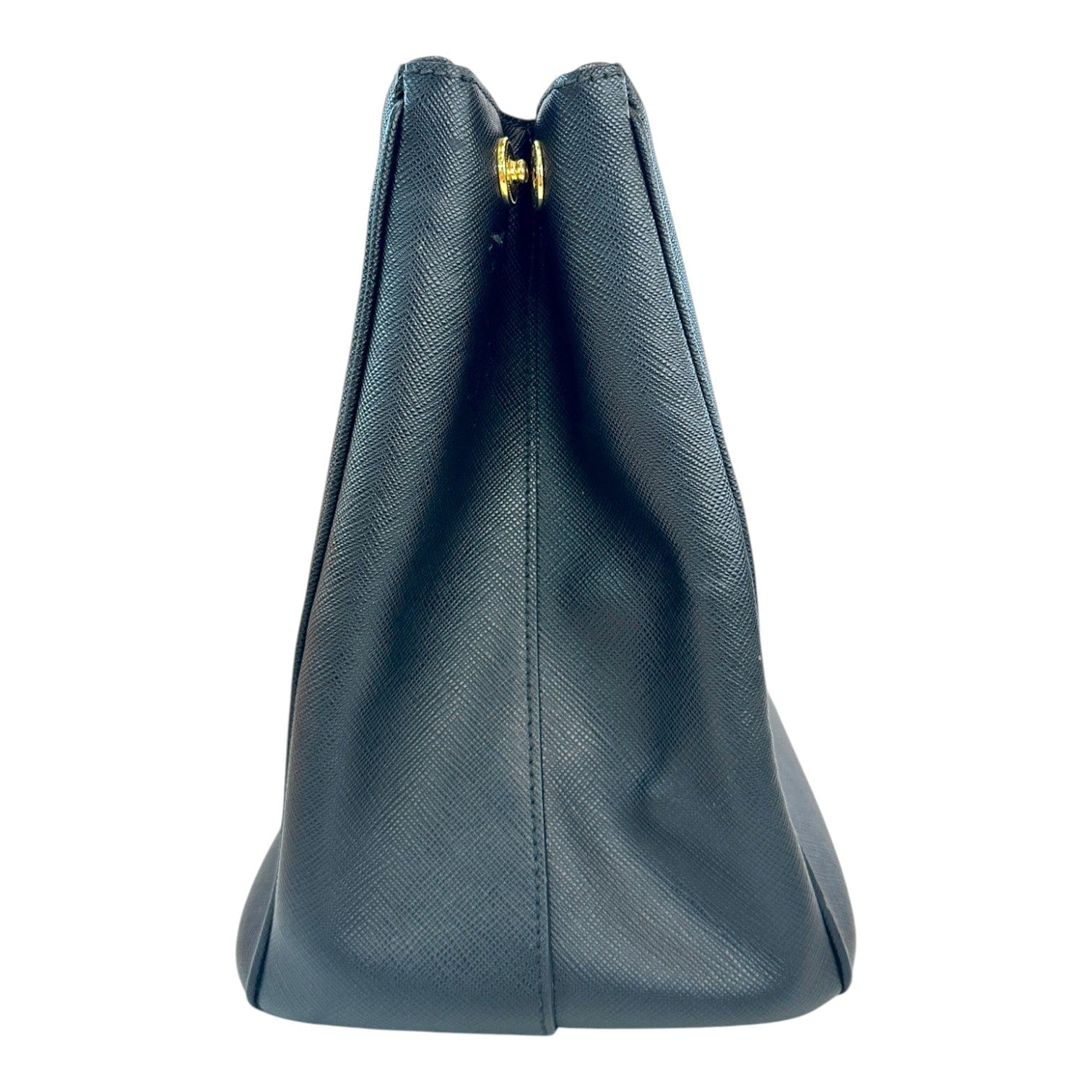 Prada Prada Saffiano Med Black Bag with Strap