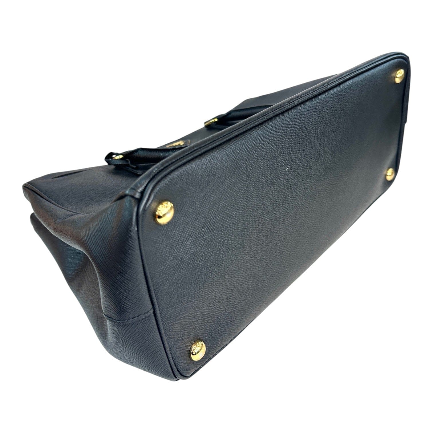 Prada Prada Saffiano Med Black Bag with Strap