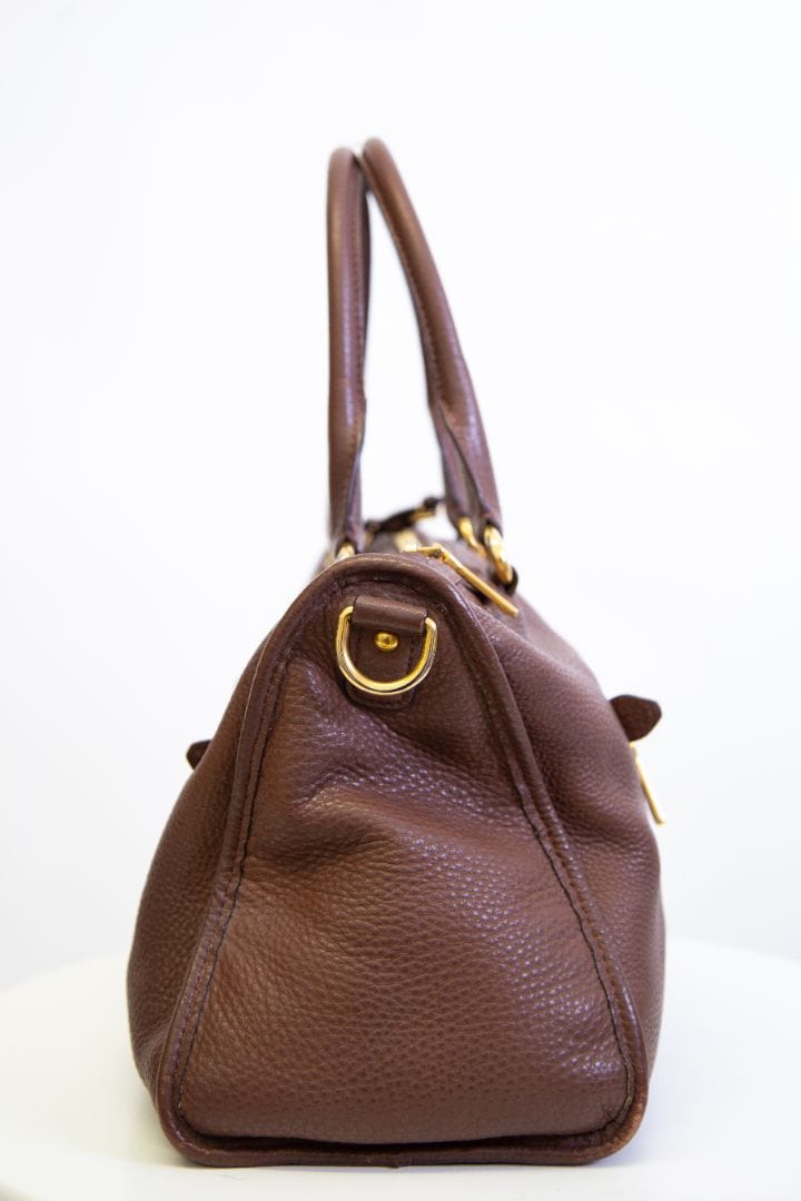 Prada Prada Top Handle Handbag Brown