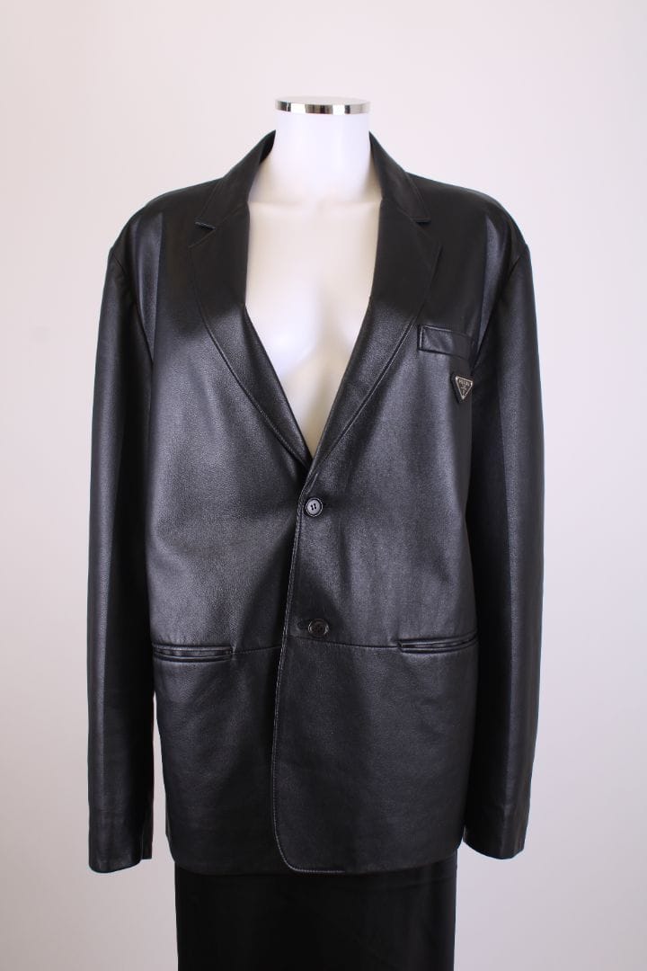 Prada Prada Leather Jacket Black M