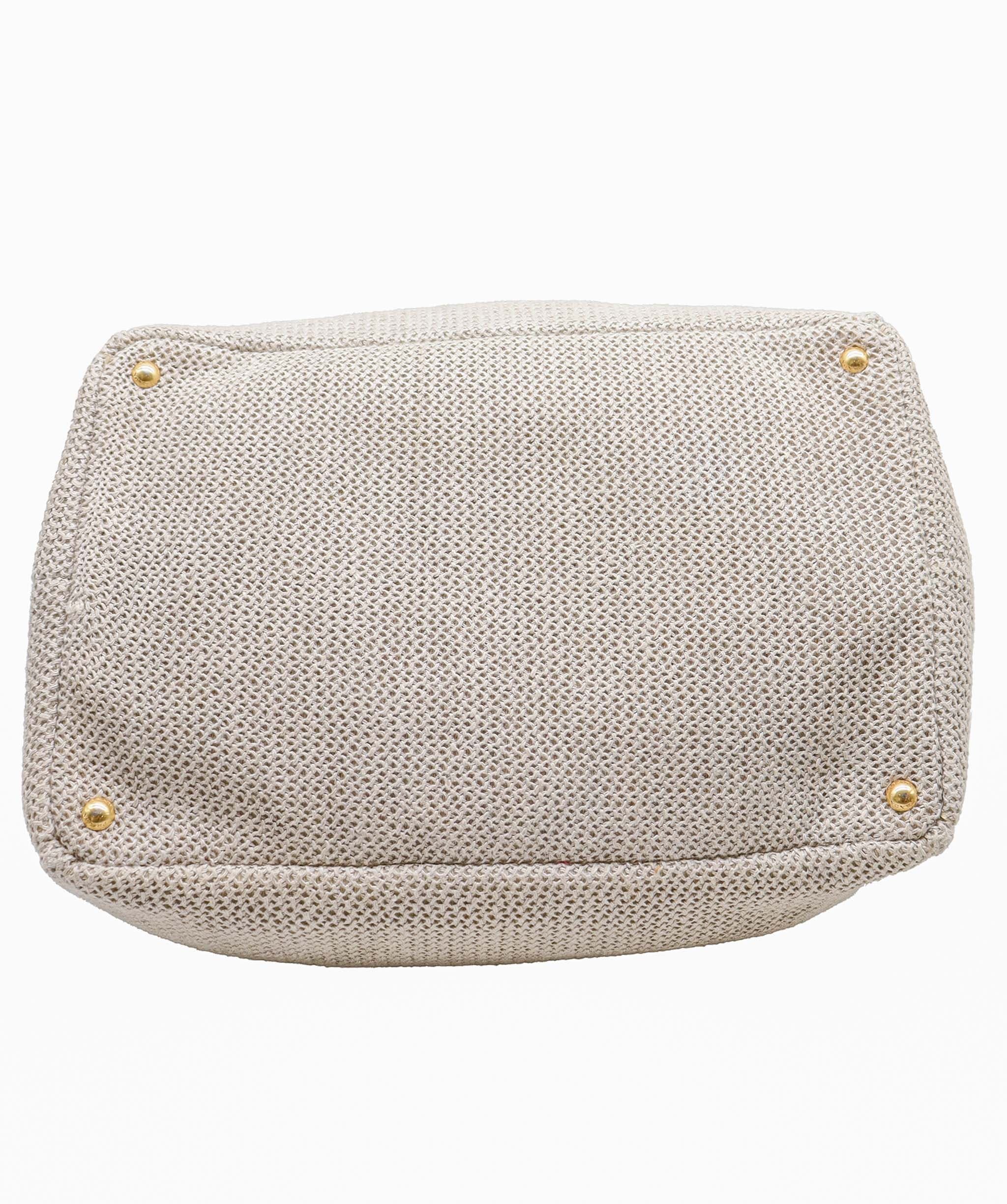 Prada Prada 2Way Tote Bag Canapa Beige DXBS6073