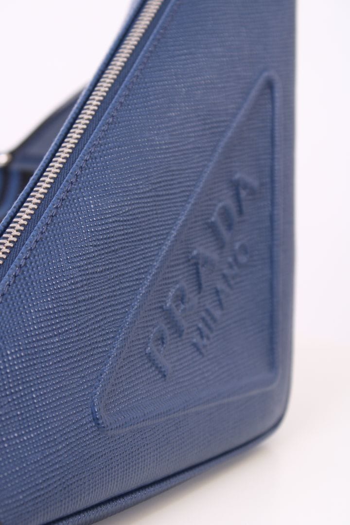 Prada Prada Triangle Crossbody Blue
