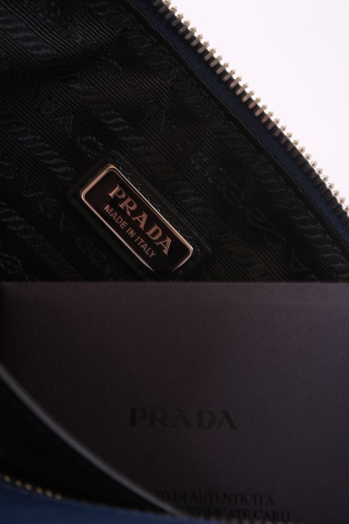 Prada Prada Triangle Crossbody Blue