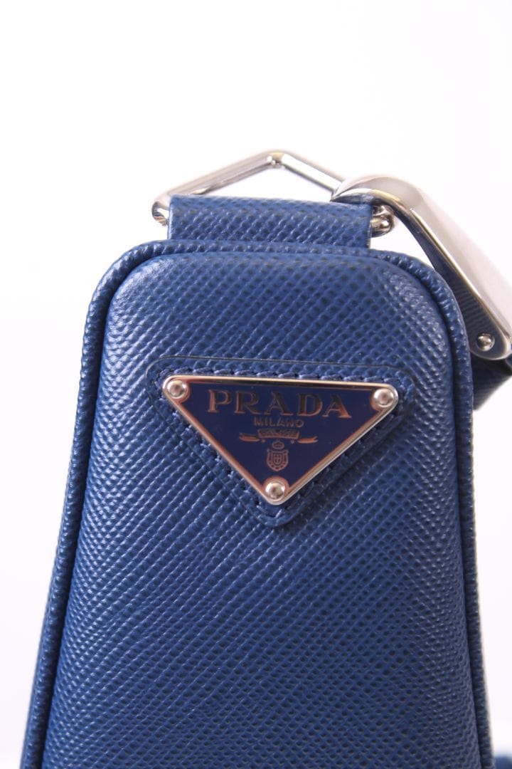 Prada Prada Triangle Crossbody Blue