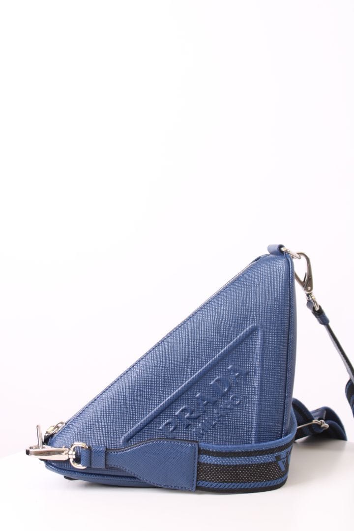 Prada Prada Triangle Crossbody Blue