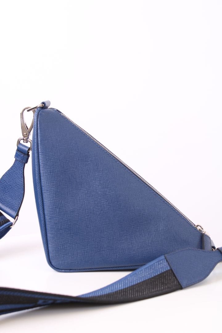 Prada Prada Triangle Crossbody Blue