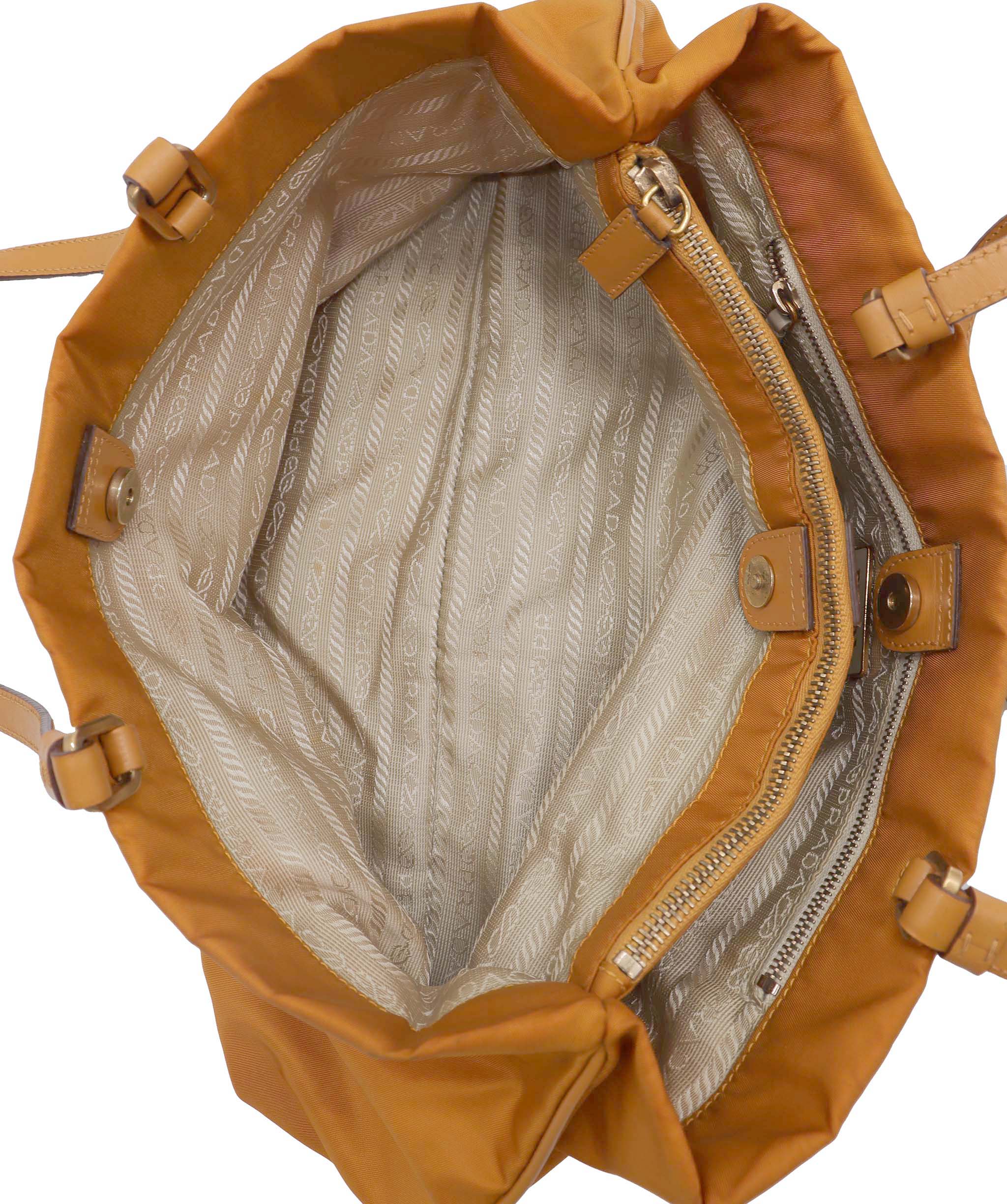 Prada Prada Nylon Mini Tote Bag Orange - DXBS1843