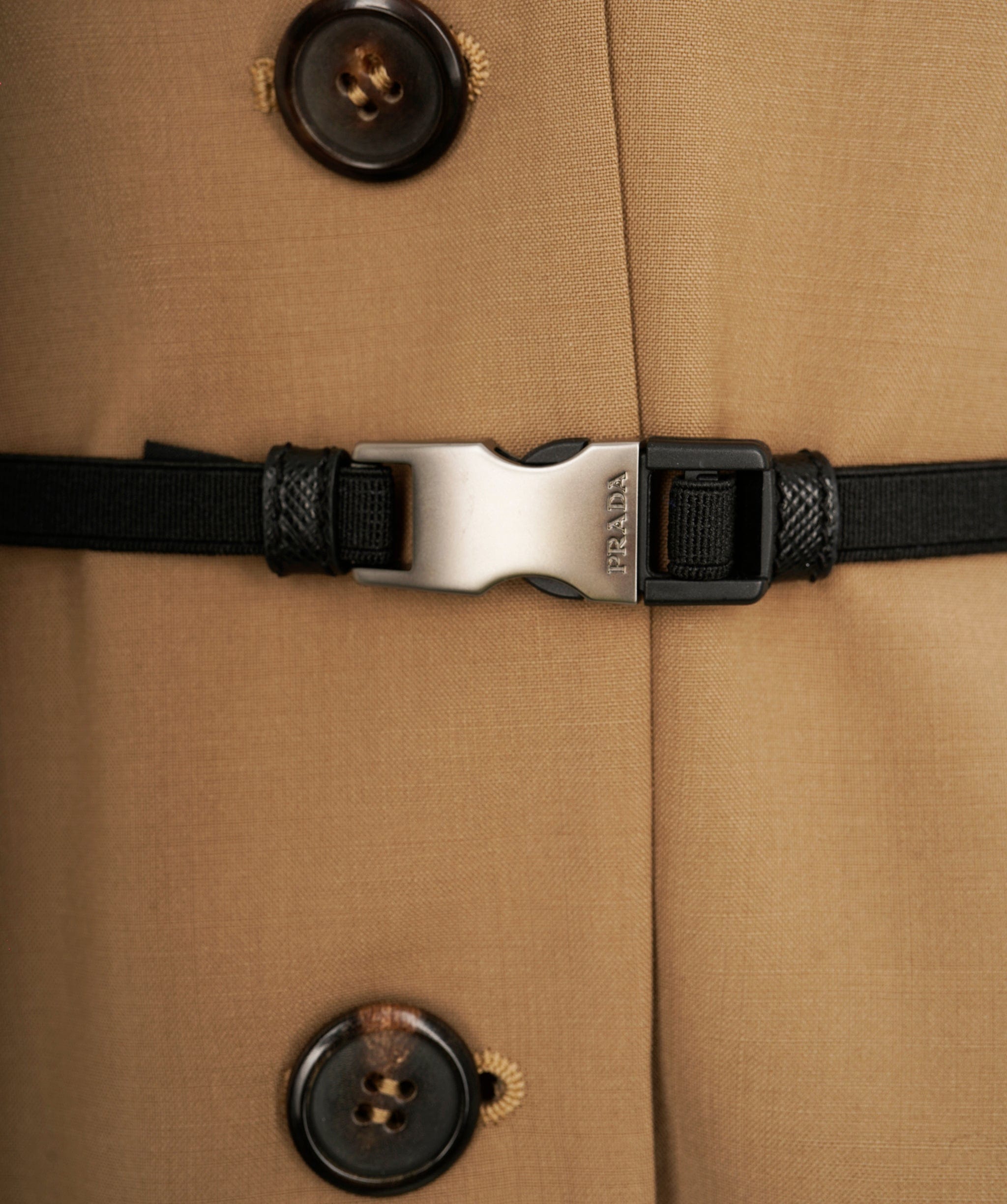 Prada Prada Brown Cotton Utility Belted Blazer ABL0066