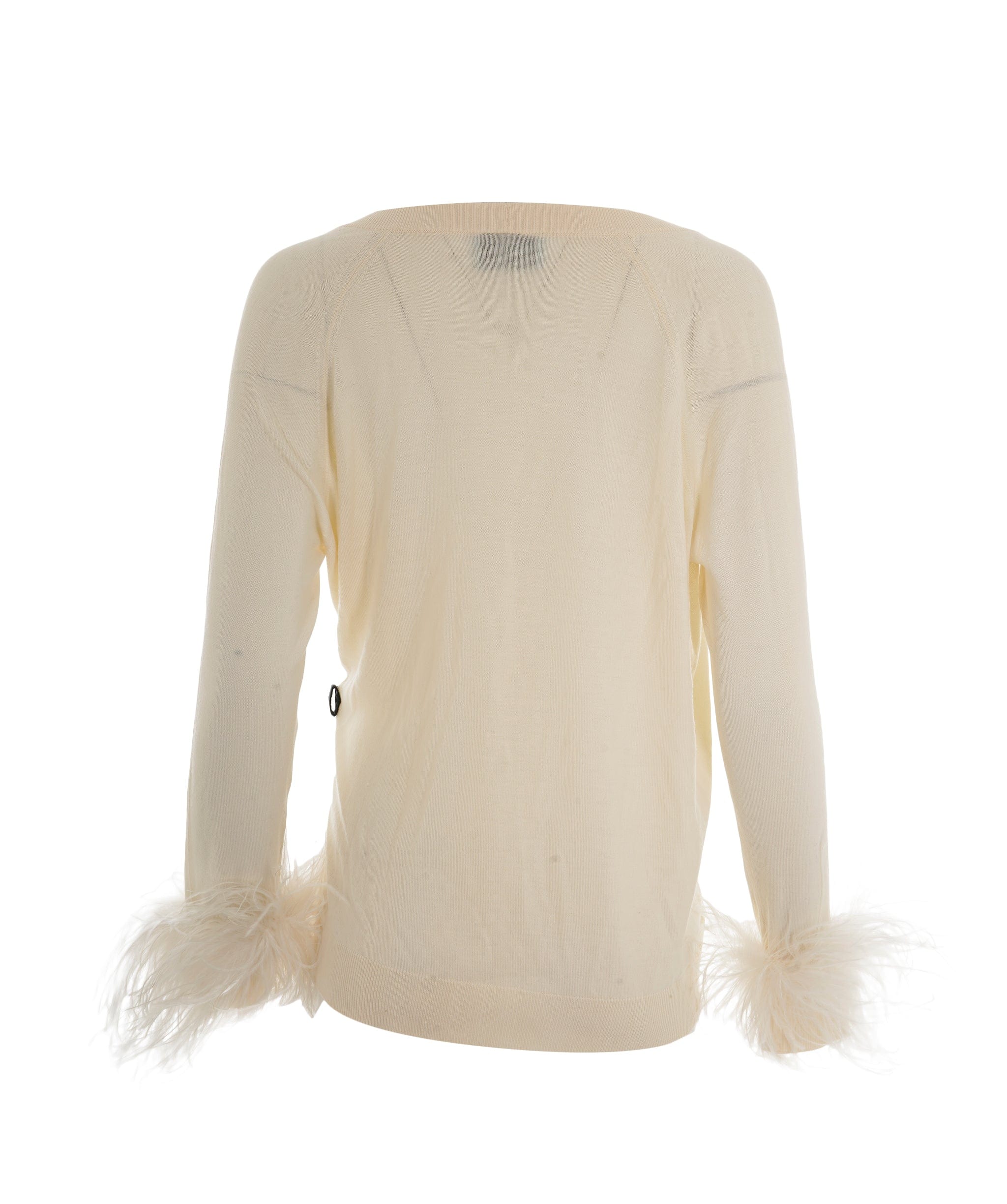 Prada Prada – Mohair-Blend Feather-Trim Cardigan with Belt ALC2422