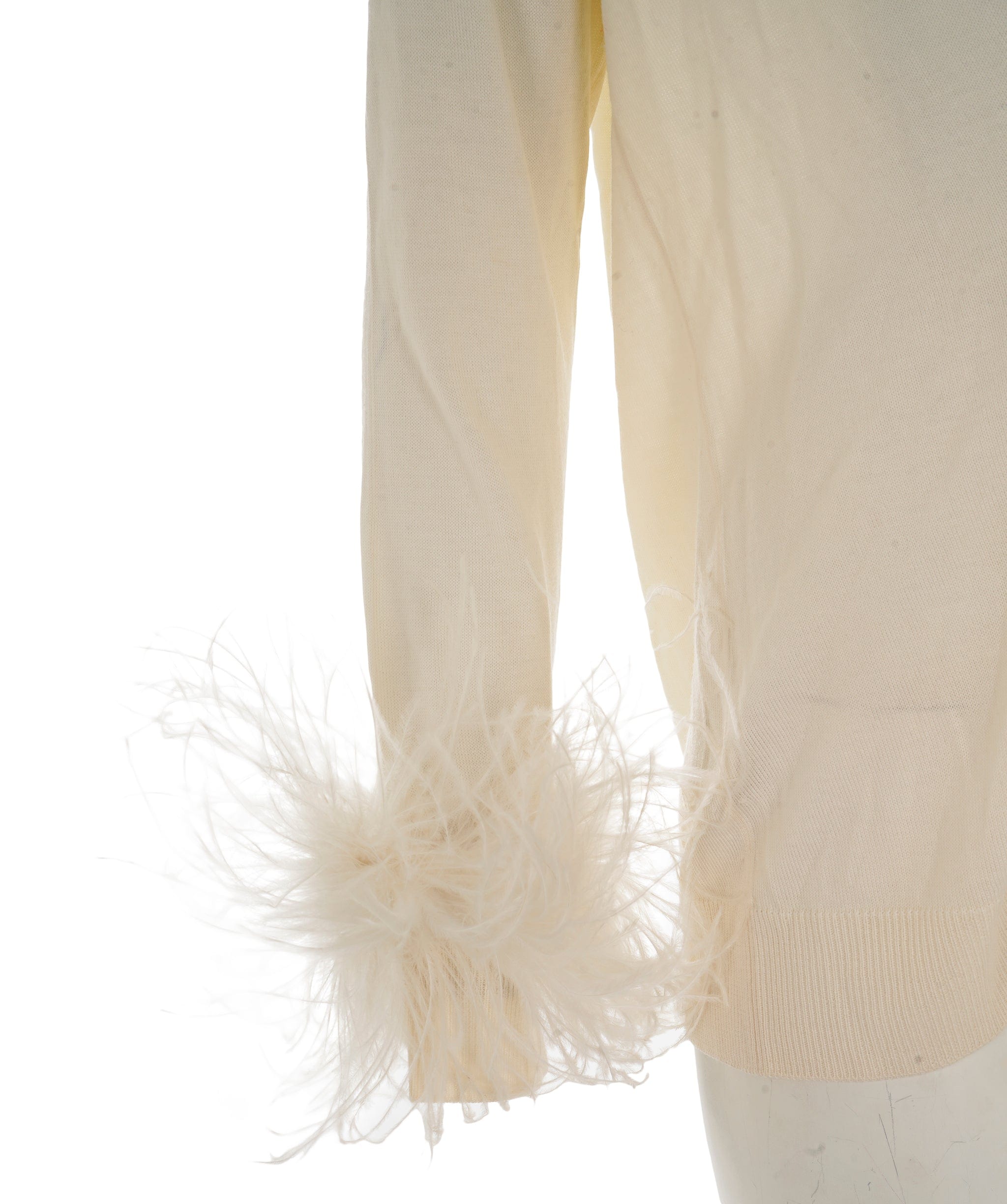 Prada Prada – Mohair-Blend Feather-Trim Cardigan with Belt ALC2422