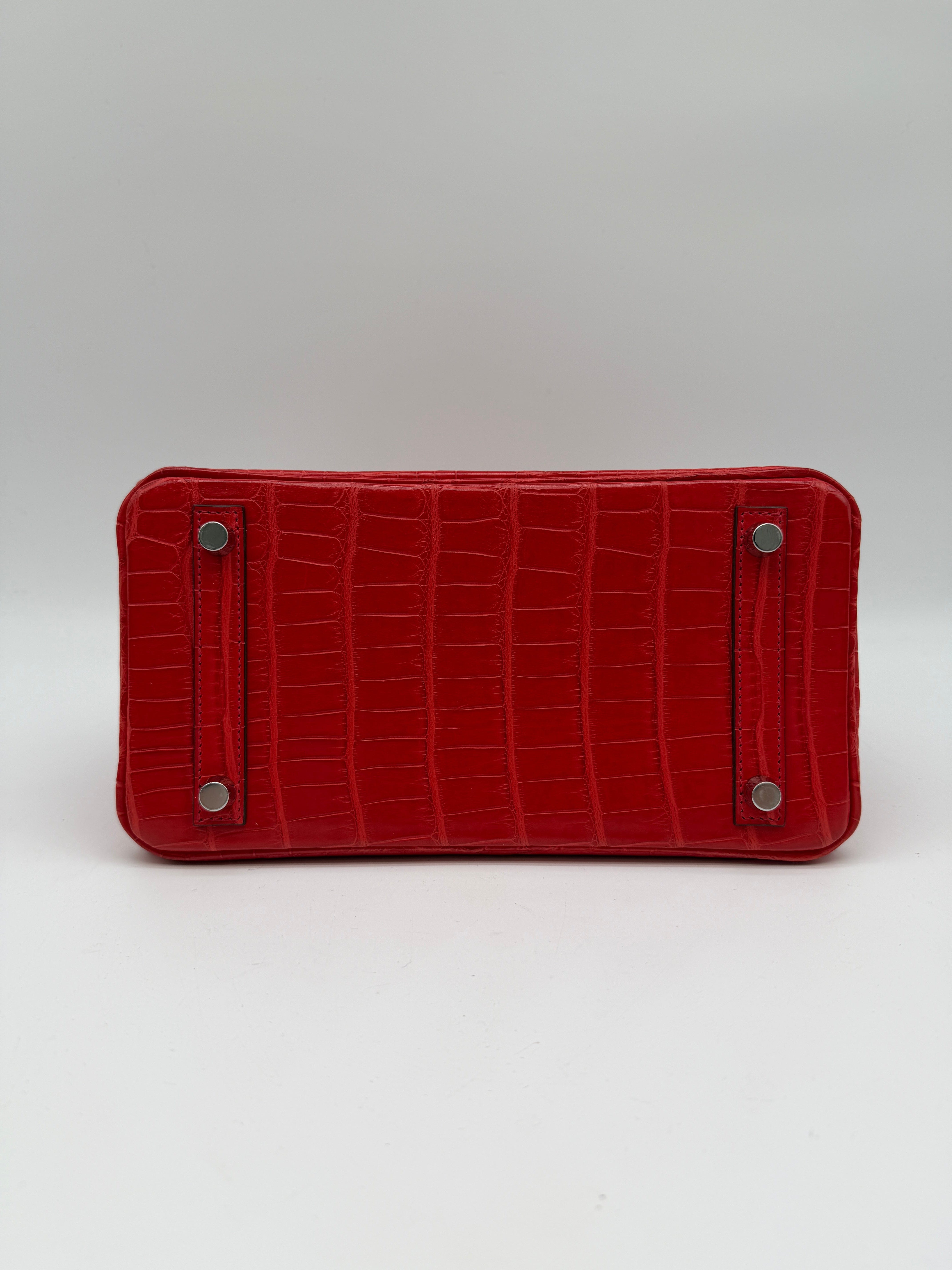 Prime Concierge Hermès Birkin 25 Geranium Matte Alligator Palladium Hardware