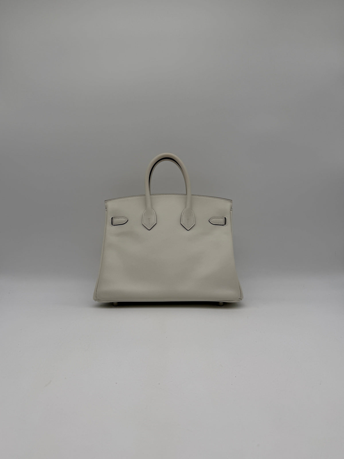Hermès Birkin 25 In and Out Blanc/Orange Swift Palladium Hardware