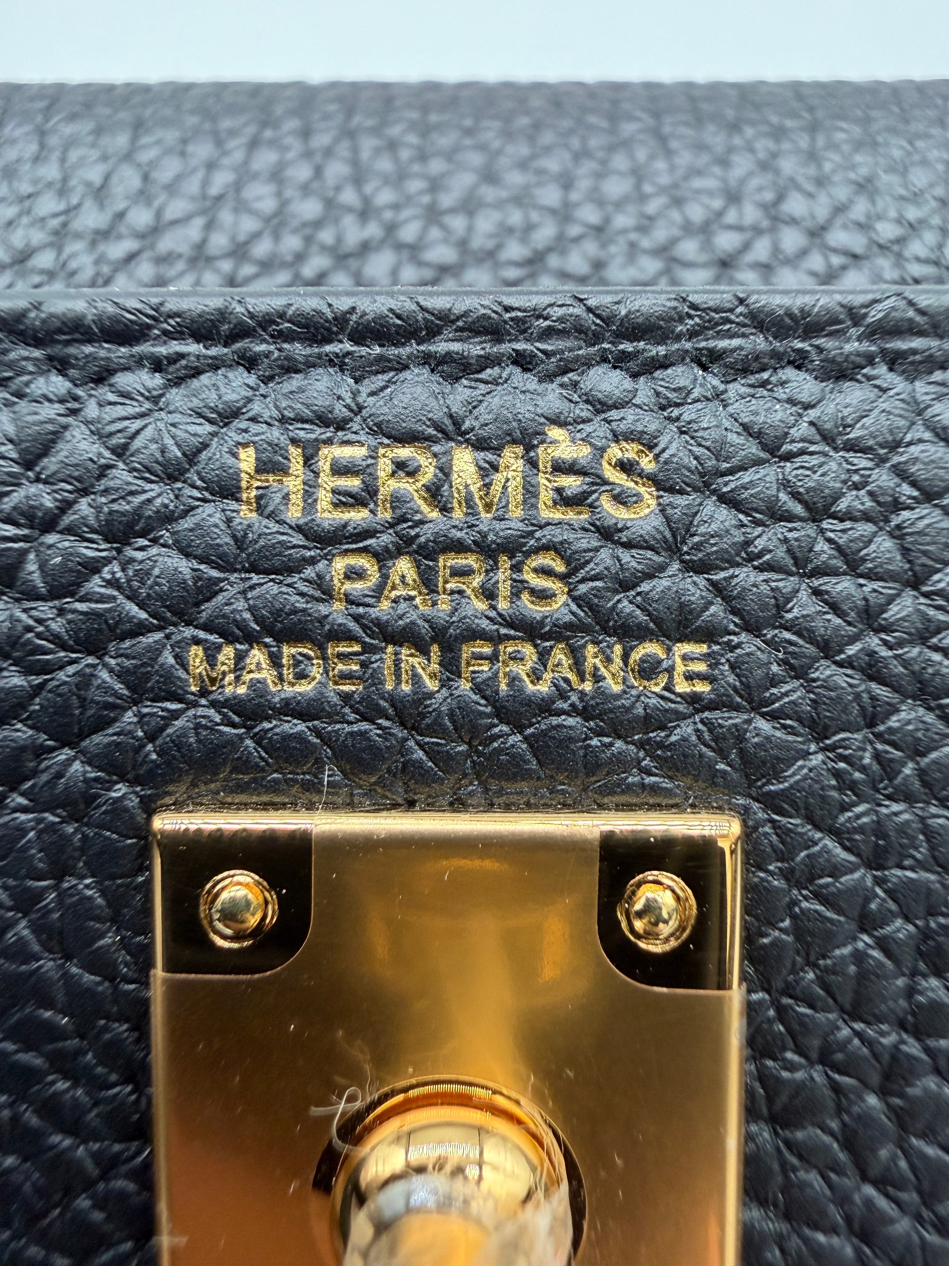 Prime Concierge Hermès Kelly 25 Black Togo Gold Hardware