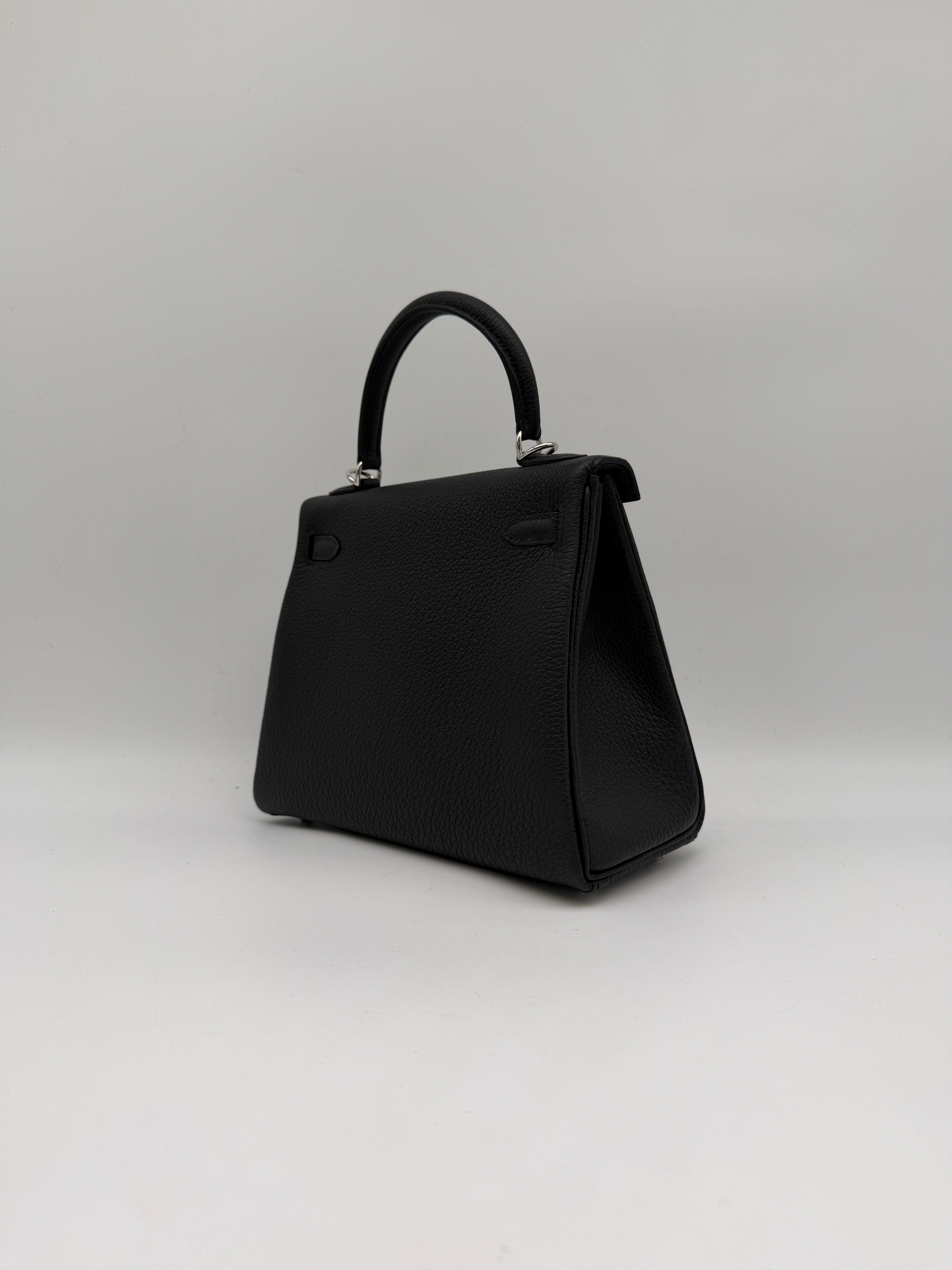 Prime Concierge Hermès Kelly 25 Black Togo Palladium Hardware