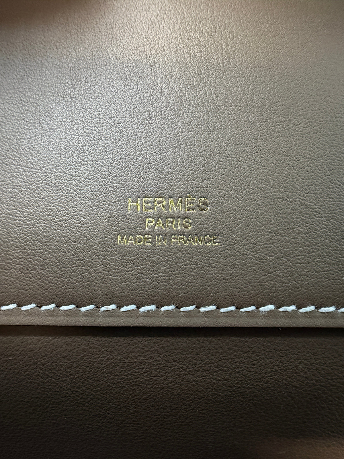 Hermès Kelly Cut Etoupe Swift Gold Hardware