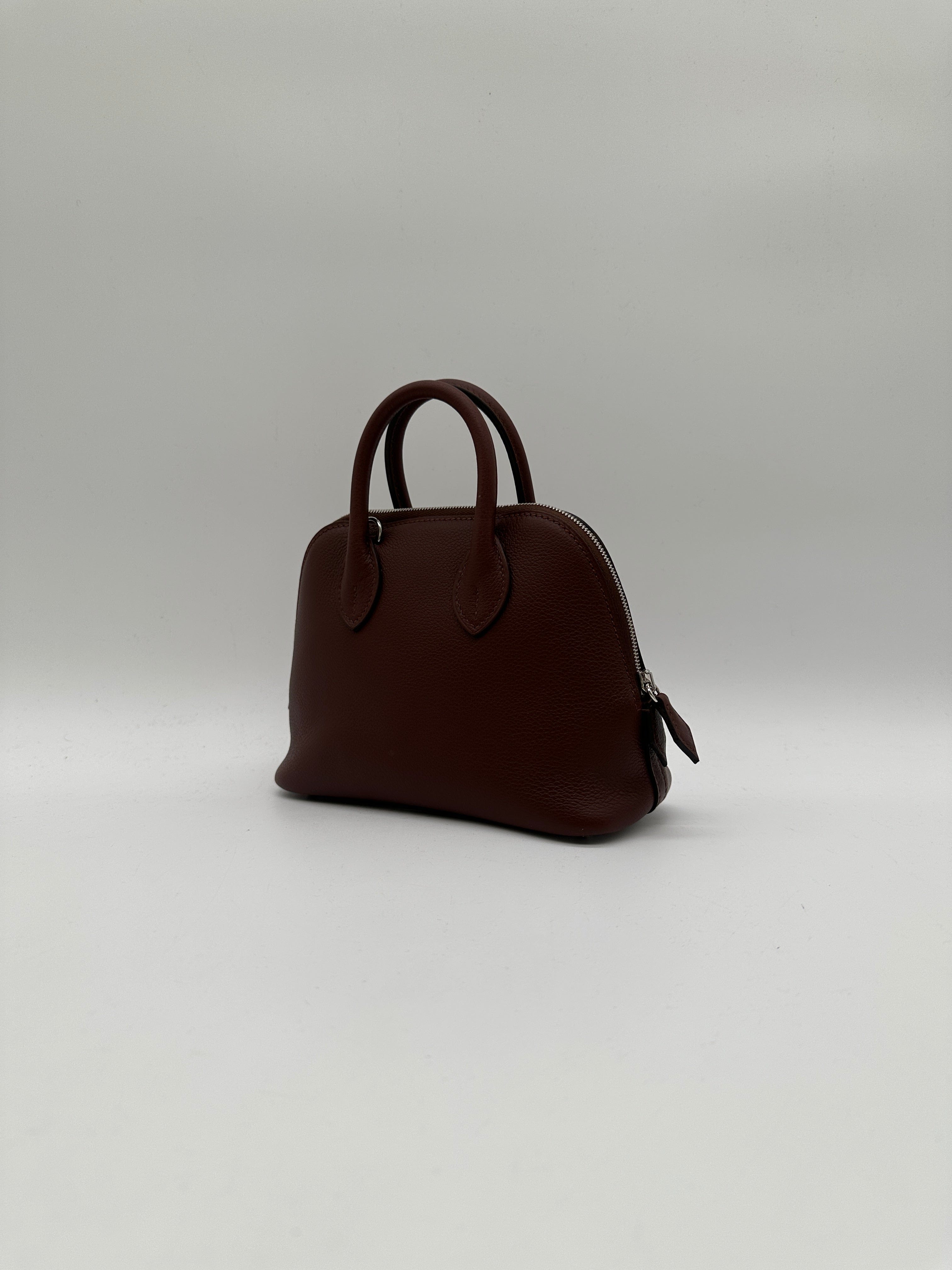 Prime Concierge Hermès Mini Bolide Rouge Sellier Chamkila goatskin Palladium Hardware