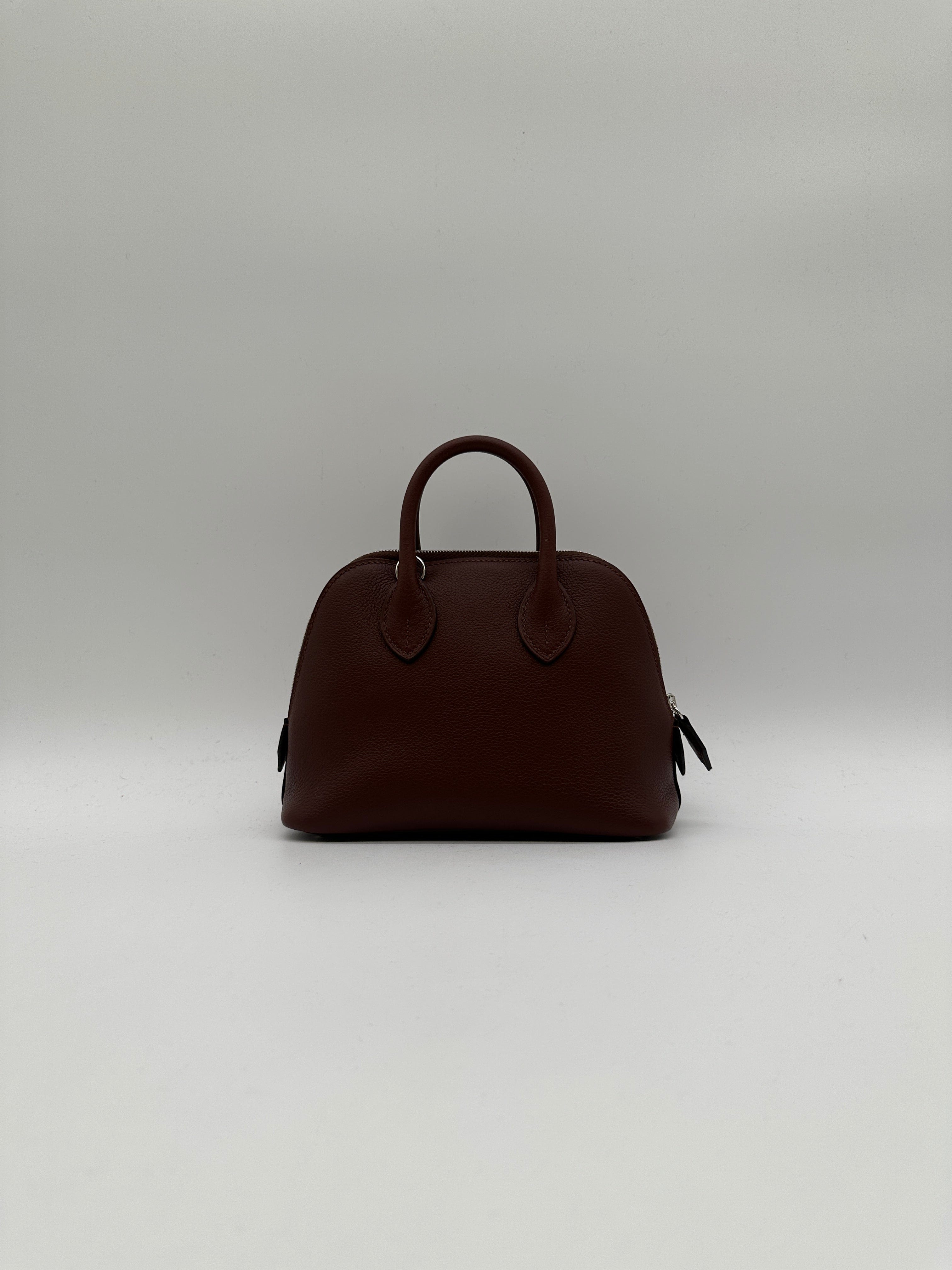 Prime Concierge Hermès Mini Bolide Rouge Sellier Chamkila goatskin Palladium Hardware