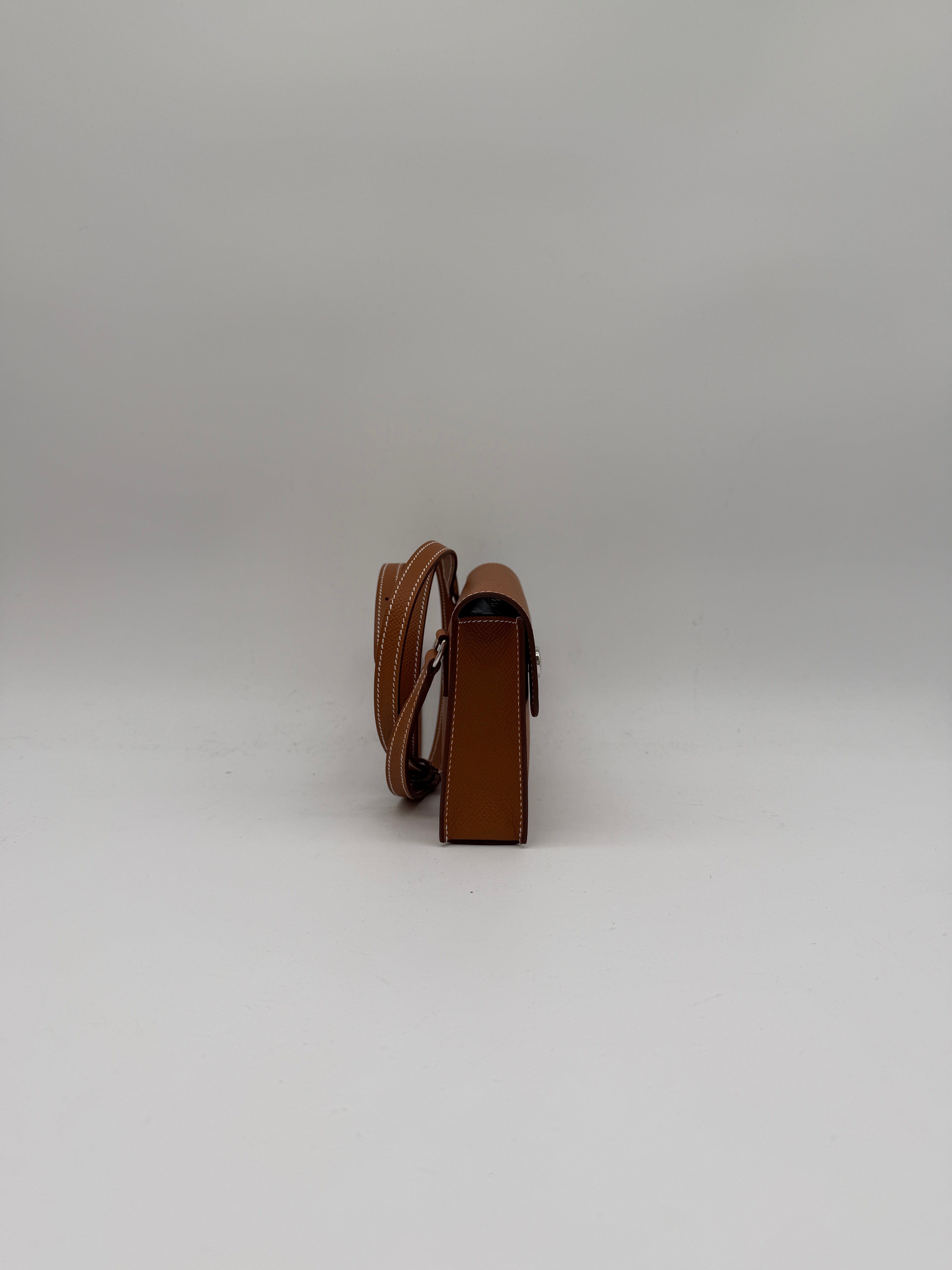 Prime Concierge Hermès Pochette Hermesnap Wallet Gold Epsom Palladium Hardware