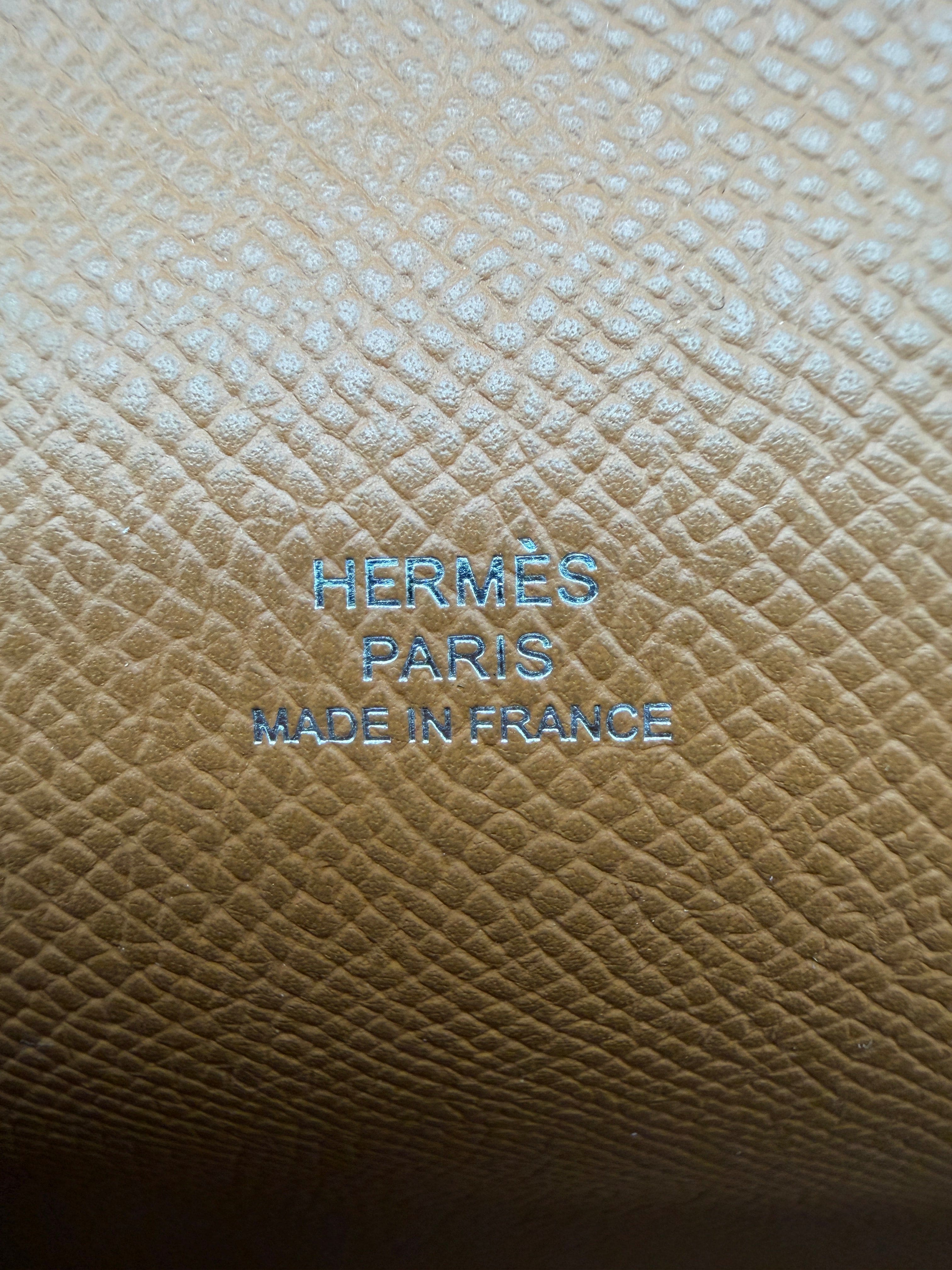Prime Concierge Hermès Pochette Hermesnap Wallet Gold Epsom Palladium Hardware