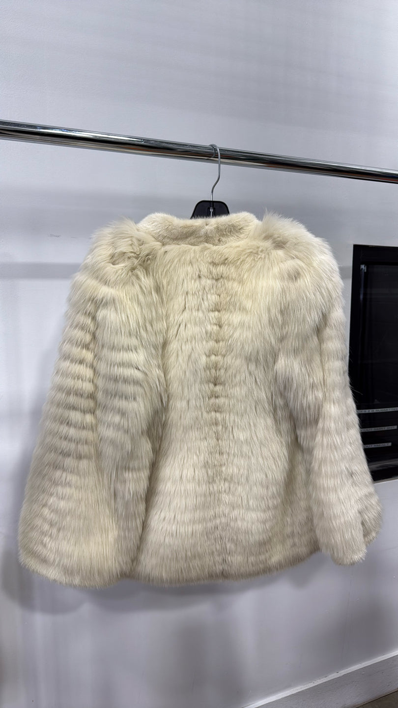 Natural Blue Fox Jacket - Blue GM16041902123