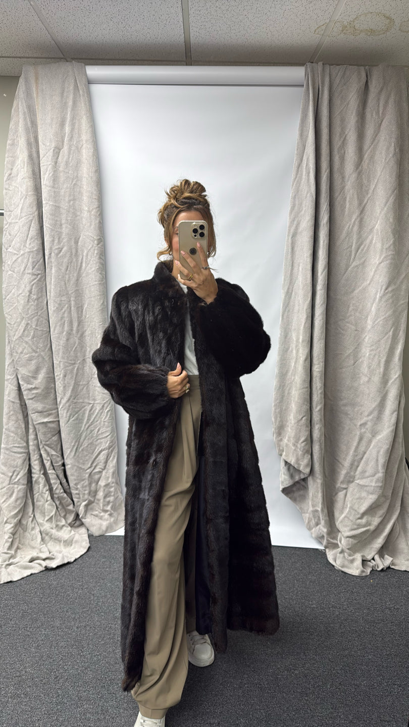 NATURAL RANCH MINK COAT Black