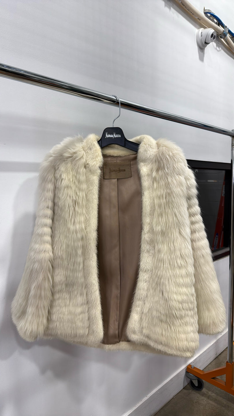 Natural Blue Fox Jacket - Blue GM16041902123