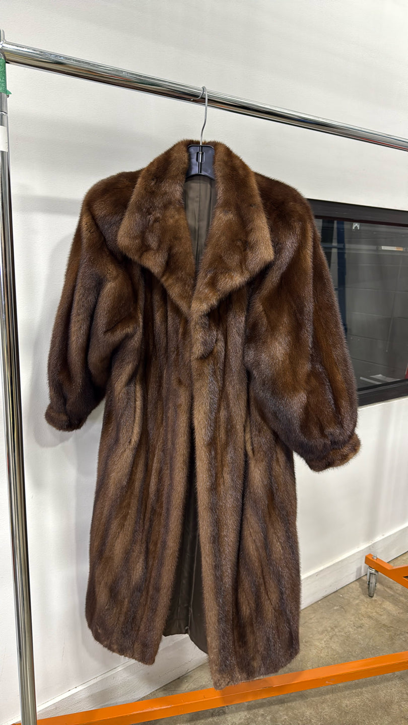 Natural Mahogany Mink Coat - Natural GM16041901490