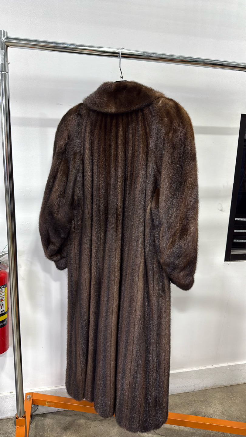 Natural Mahogany Mink Coat - Brown GM16041902532