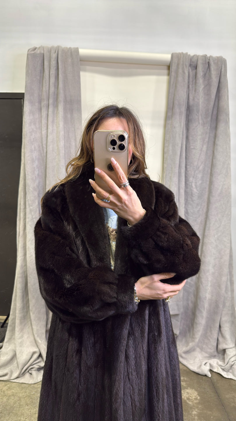 Natural Ranch Mink Coat - Black GM16080515787
