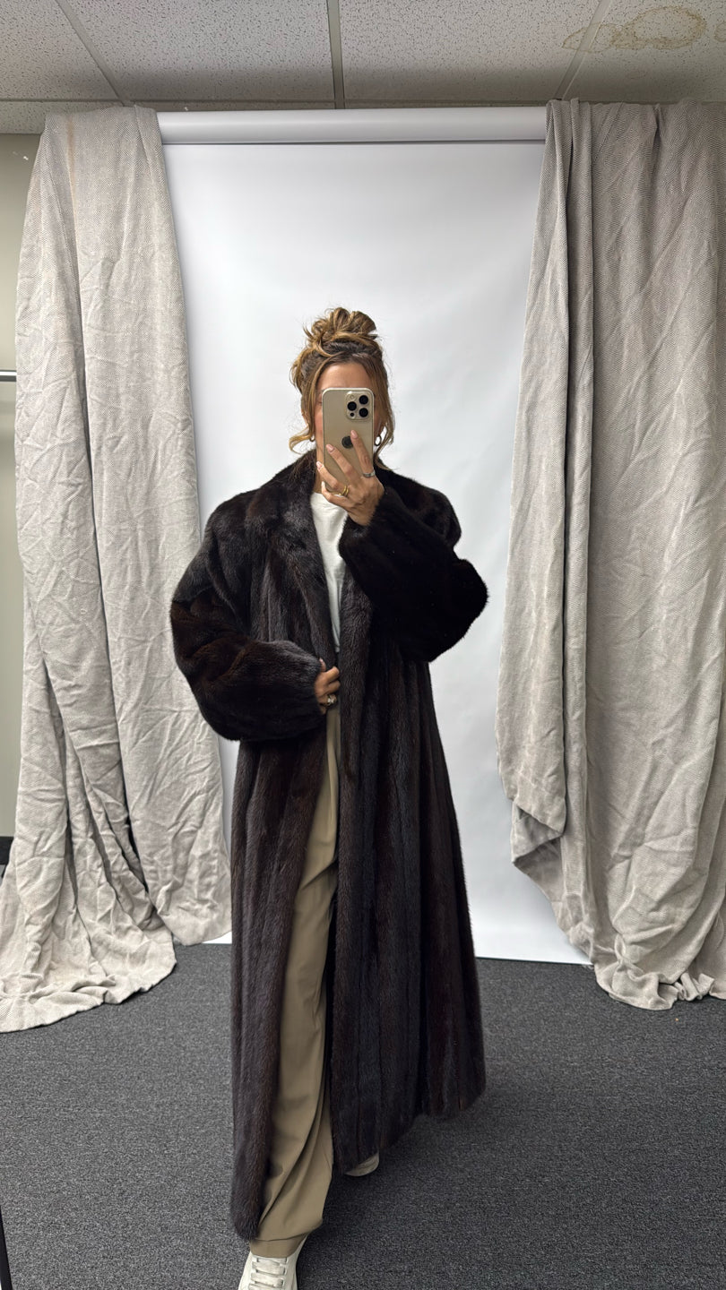 NATURAL RANCH MINK COAT Black
