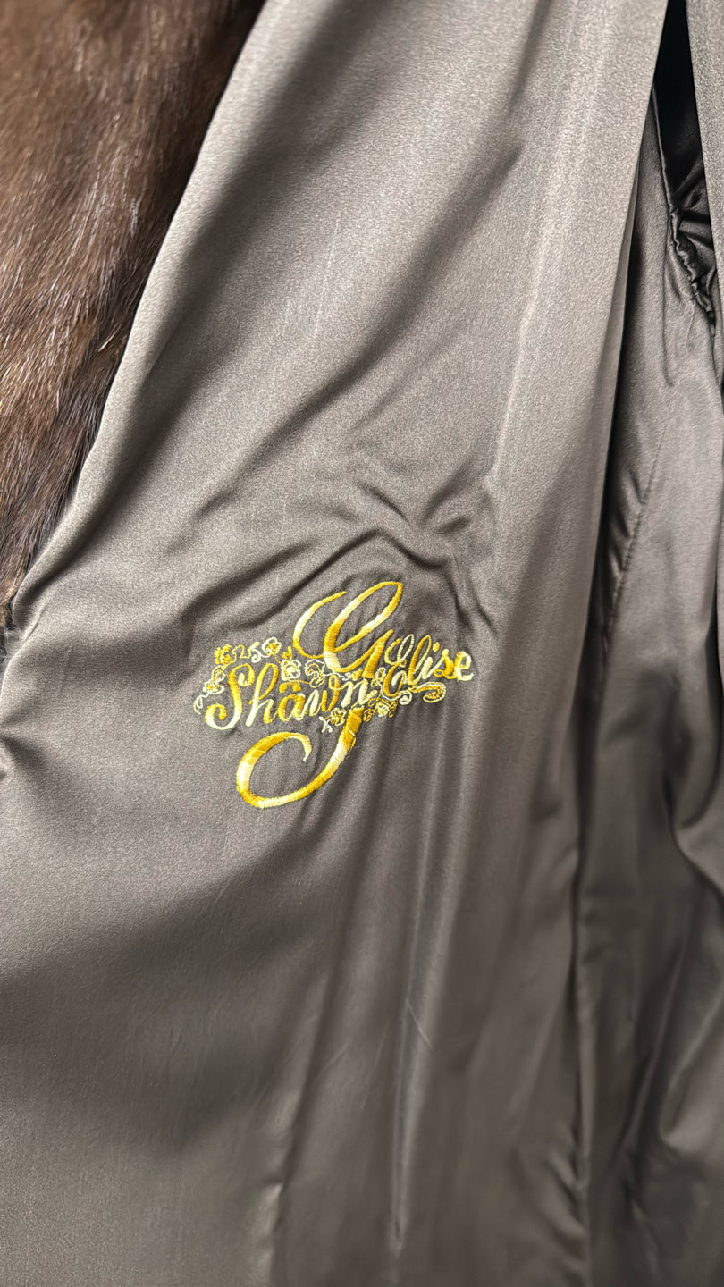 NATURAL LUNARAINE MINK COAT Brown