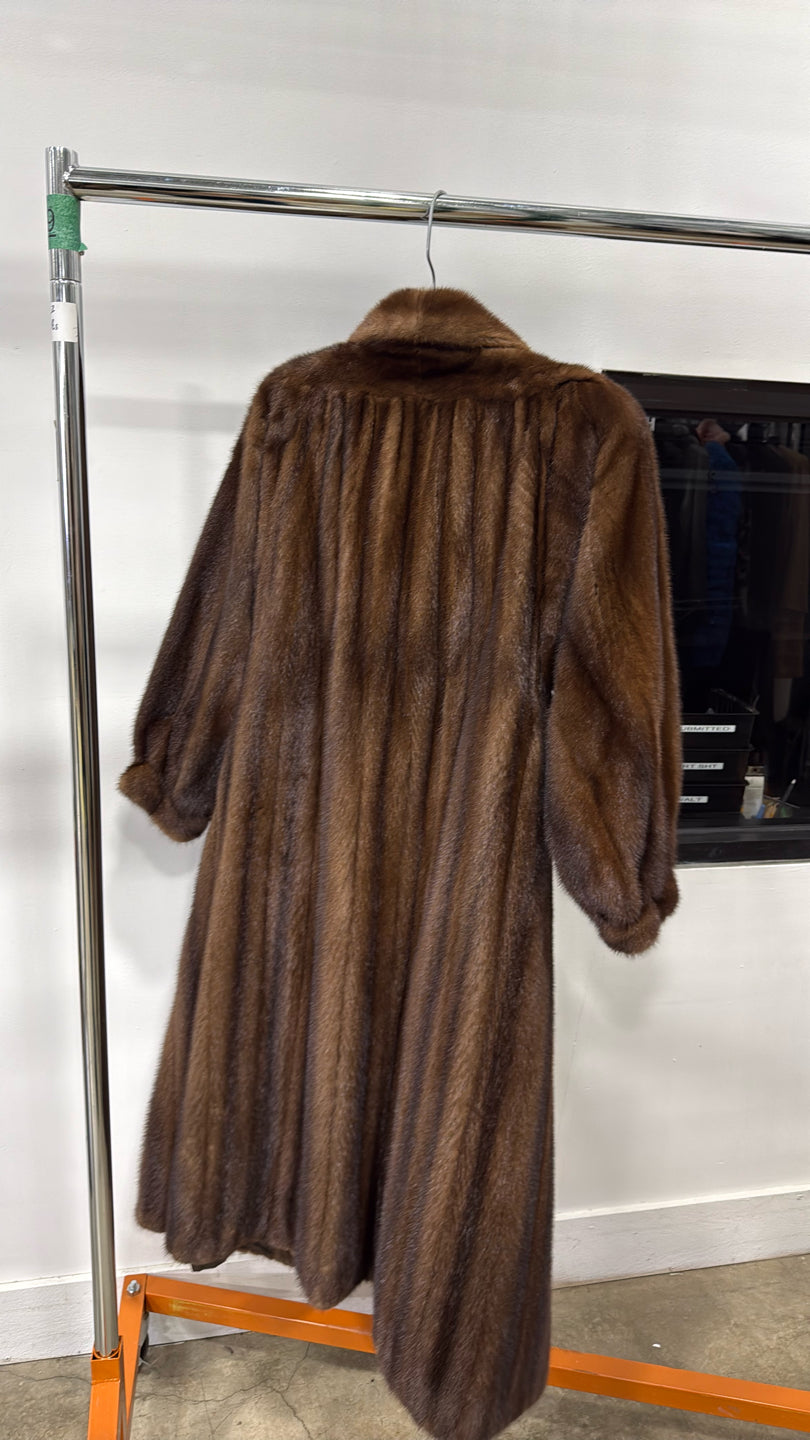 Natural Mahogany Mink Coat - Natural GM16041901490