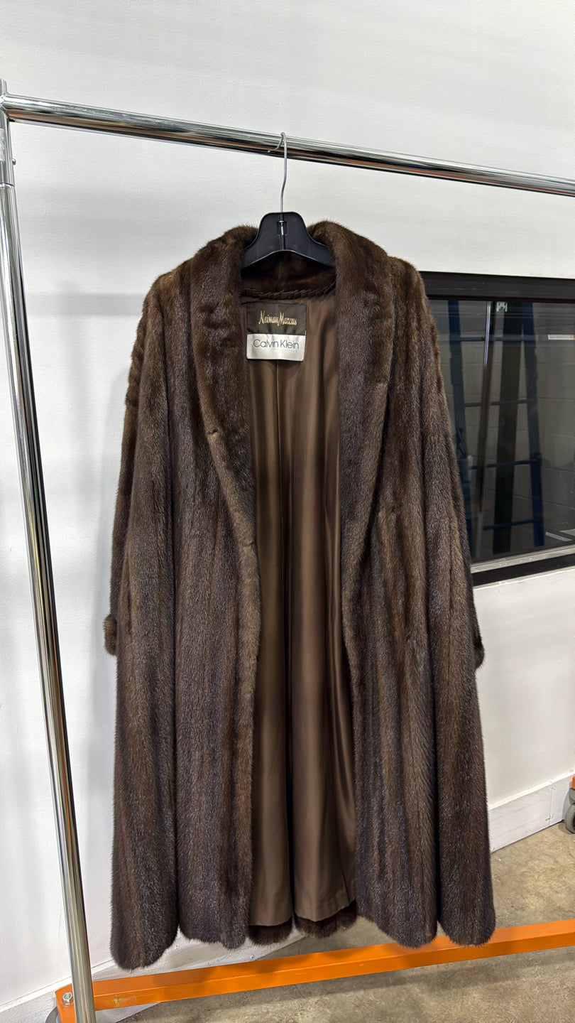 Natural Mahogany Mink Coat - Brown GM17032121105