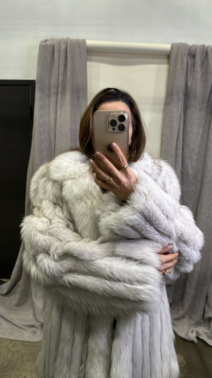 Blush Dyed Fox Jacket - White/Beige GM16041908282