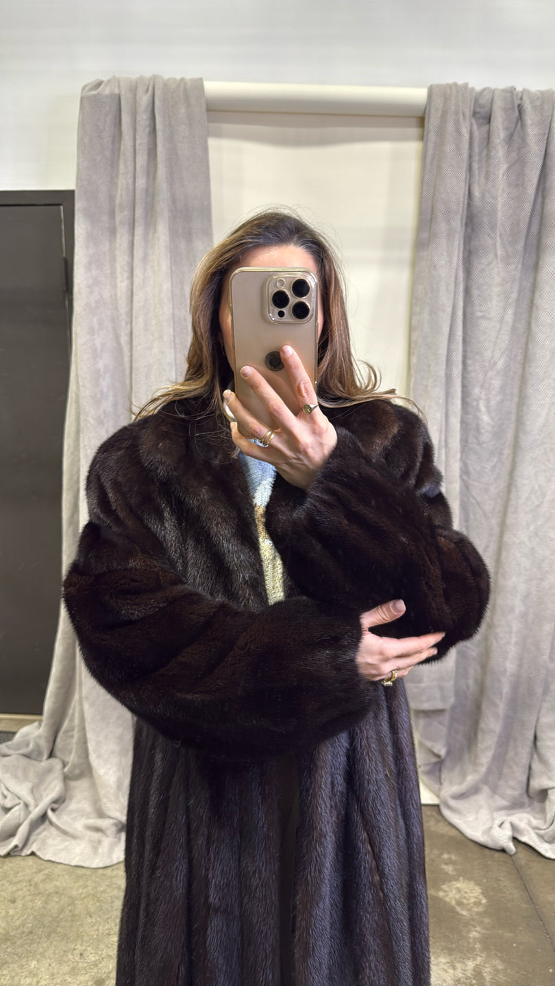 Natural Ranch Mink Coat - Black GM16061312047