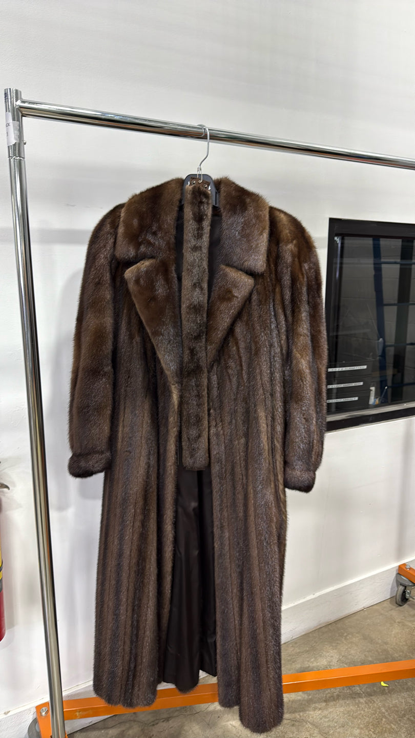 Natural Mahogany Mink Coat - Brown GM16041902532